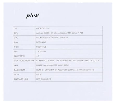 ARM Cortex A55 OTT Android TV Box Kotak Media Player Amlogic S905x4 Quad Core