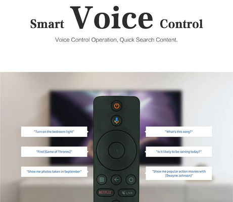 TVMATE Bluetooth4.2 Voice Activated TV Remote Control Untuk Android Set Top Box