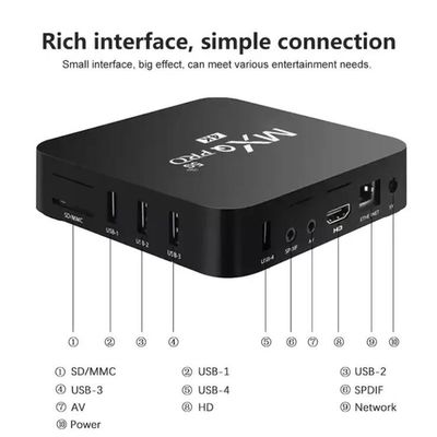 HD Gratis Untuk Mengudara  OTT TV Box MXQ PRO 4K 4 Core 64bit Android 7.1 H.265