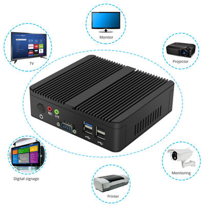 Linux Tanpa Kipas Pfsense Industrial Mini Workstation Komputer PC N2930 300Mbps VGA RS232