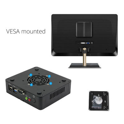 Linux Tanpa Kipas Pfsense Industrial Mini Workstation Komputer PC N2930 300Mbps VGA RS232