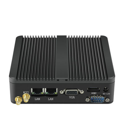 Linux Tanpa Kipas Pfsense Industrial Mini Workstation Komputer PC N2930 300Mbps VGA RS232