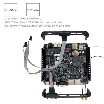 Linux Tanpa Kipas Pfsense Industrial Mini Workstation Komputer PC N2930 300Mbps VGA RS232
