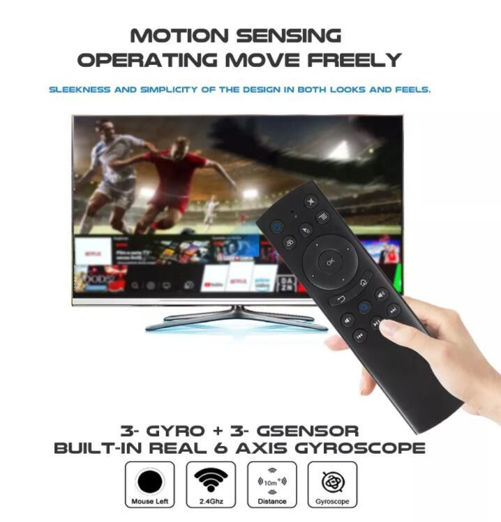 Bluetooth IR Air Mouse 4K HDR Remote Control Untuk Android TV Streaming Media Player