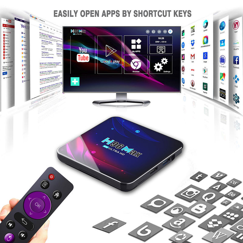 Kotak Pengaturan Intel Rk3318 H96max  Player Max 4k Android 10.0 Quad Core